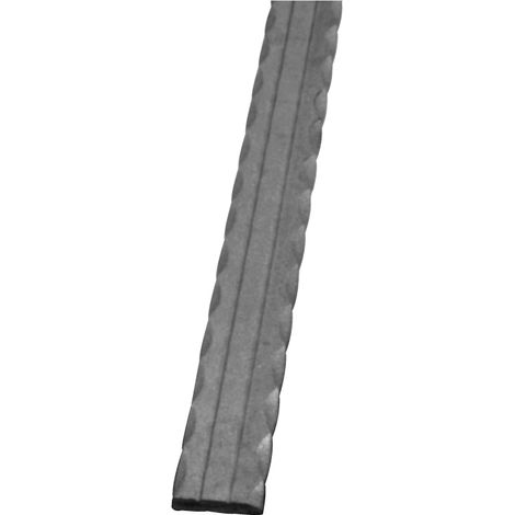 Corrimano scanalato martellato, piatto  - Lunghezza 3 m larghezza 40 mm spessore 8 mm - Ferro battuto - Saldatura