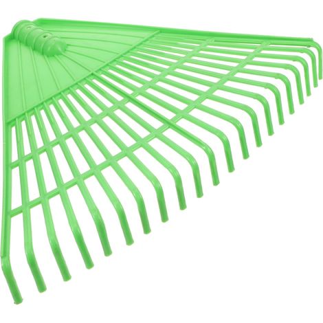 Râteau De Jardin Plastique Vert Dents pour Pelouse Et Outil De Désherbage Et Nettoyage Extérieur Pratique Et Robuste pour Jardins Et Pelouses (1/5)