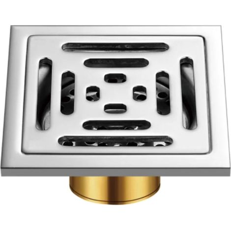 Desagüe cuadrado de acero inoxidable con tapa extraíble, apto para duchas, baños y lavaderos. 1 unidad. (1/4)