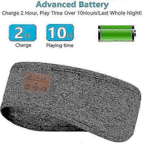 Casque audio unisexe pour dormir, compatible Bluetooth, sans fil, avec micro, bandeau de sport, masque de sommeil doux, élastiques pour cheveux et accessoires de yoga. (1/5)