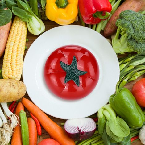 Minuteur mécanique en forme de tomate avec compte à rebours de 60 minutes, accessoire indispensable pour la cuisine et la pâtisserie (7,2 x 5,5 cm). (1/5)