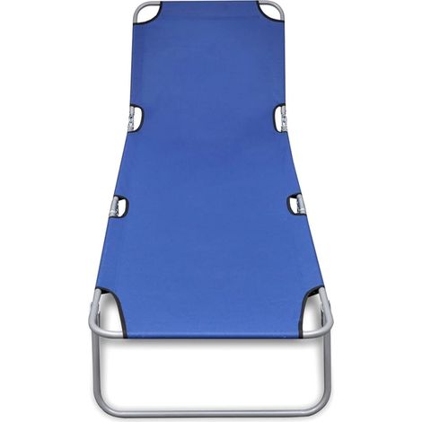 Maison Exclusive - Lettino Prendisole Pieghevole Acciaio Verniciato a Polvere Blu