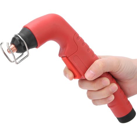 Plasmaschneider-Brennerkopf, roter Metallgriff mit Gummibeschichtung für Trafimet Ergocut S45 Schneidemaschine (1/5)