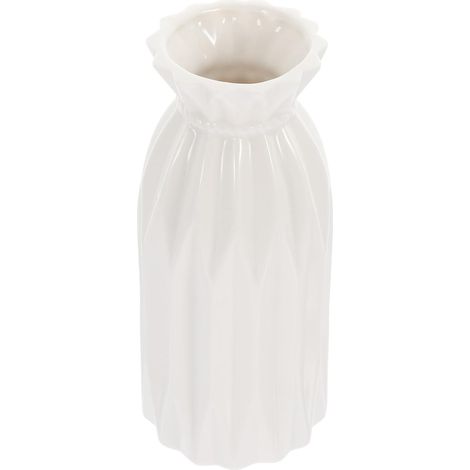 Vase à Fleurs en Céramique Blanc Créatif et Chic pour Décoration Intérieure et Exposition, Vase de Table pour Fleurs Séchées et Plantes D’intérieur (1/5)