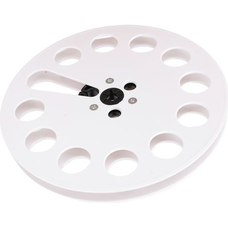 Bobine de bande vide 1/4 7 pouces compatible avec les magnétophones ReVox et Studer, bobine réceptrice à 12 trous, pièce de rechange pour moyeu NAB, blanche. (1/5)