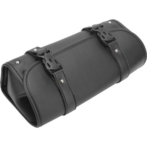 Sacoche de rangement moto universelle en cuir PU, organiseur latéral avant/arrière, sacoche selle résistante pour conduite (1/5)