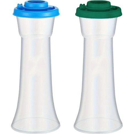2 salières et poivrières en forme d'heureux, couvercles étanches, sans BPA, compatibles lave-vaisselle (1/5)