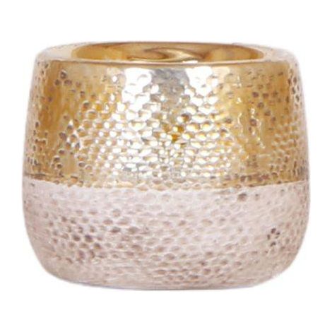 Petit Cache-pot Décoratif en Céramique Doré Brillant pour Plantes et Fleurs Ø 6 cm - PANGIVO