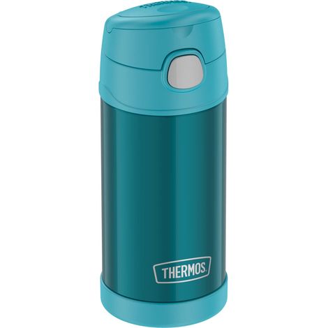 THERMOS Kids FUNTAINER STRAW BOTTLE 0,35 l, ocean teal, thermos per bambini, in acciaio inox, con cannuccia, 12 h freddo, assolutamente denso, per scuola, asilo, pausa (1/5)