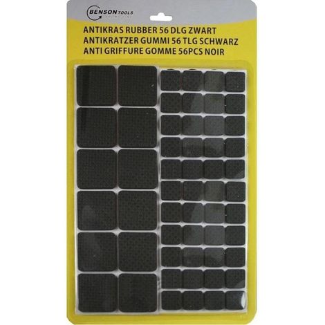 Patins en feutre anti-rayures - Lot de 56 - Noirs - Protection sols et meubles (1/4)