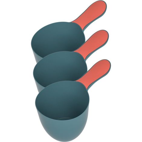 Louche à Eau pour Bain Bébé 3pcs en Plastique Antidérapant Poignée Courte Capacité Profonde pour Salle de Bain Garçon et Filles (1/5)