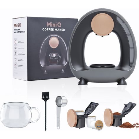 Cornesty Halbautomatische Kaffeemaschine, 240 ml Fassungsvermögen, konstante Temperatur 85 °C, 1400 W, leise, tragbar, für gemahlenen Kaffee und Tee (1/5)