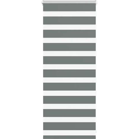 Store zèbre gris foncé largeur du tissu 55,9 cm polyester (1/5)