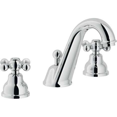 Rubinetto Lavabo con 3 fori Nobili serie Grazia Finitura Cromo GRC5011/1CR