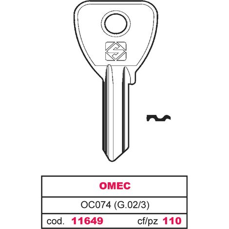 Silca CHIAVE OTTONE OC074 (G.VAC 3) OMEC 20.00 pz