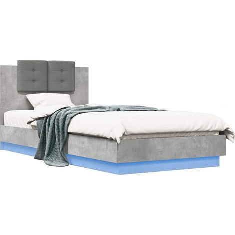Maison Exclusive - Struttura letto con testata Grigio Cemento Legno ingegnerizzato (1/5)