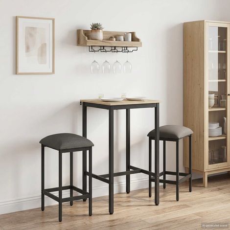 vidaXL Bar Stool 2 pcs Light Grey 40 x 32 x 64 cm Engineered Wood (1/5)