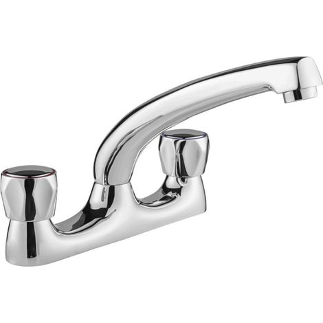 Deva Vitality Round Deck Mounted Sink Mixer Tap - Chrome (1/5)