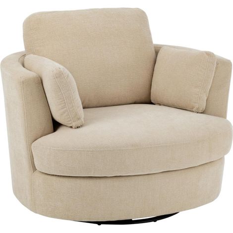 Fauteuil Pivotant "Swiv" 109cm Beige (1/5)