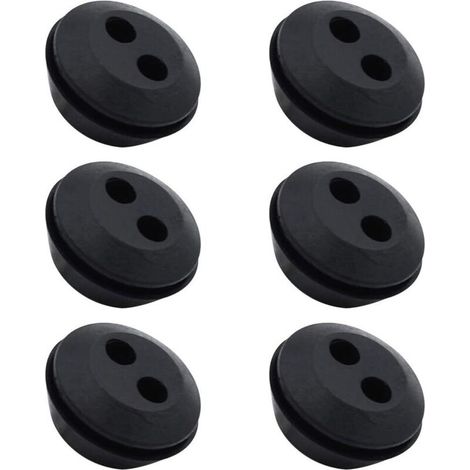 Lot de 6 bouchons de tuyau de carburant en caoutchouc – Joint de réservoir étanche 2 trous – Compatible débroussailleuse et taille-haie (1/5)