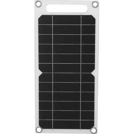 Panneau solaire 6W 6V en silicium monocristallin étanche avec sortie USB CC Type C, chargeur solaire pour le camping, les voyages et les activités de plein air. (1/5)