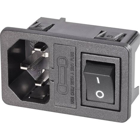 K & B 59JR101-1FRS150 Connettore IEC 59JR Spina verticale Tot poli: 2 + PE Nero 1 pz.