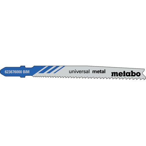 Lame per seghetto universali per metallo, lunghezza utile 74 mm, dentatura progressiva, BiM, con rivestimento, taglio inclinato