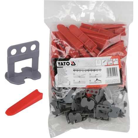 Fliesen Nivelliersystem 2 mm Set 50 Clips + 50 Keile