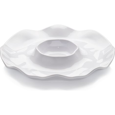 Ruffle Round Chip & Dip Platte 4er Set, 40,6 cm (1/2)