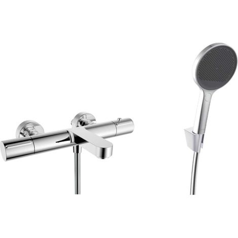 kielle Oudee - Mezclador termostático para bañera con accesorios EcoSpare, cromo 10302SNT100 (1/5)