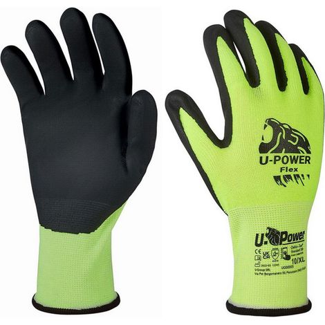 Paire de gants de travail t10 - protection haute visibilitÉ enduit nitrile (1/5)