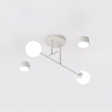 Lampada a sospensione Holon in acciaio bianco (1/5)