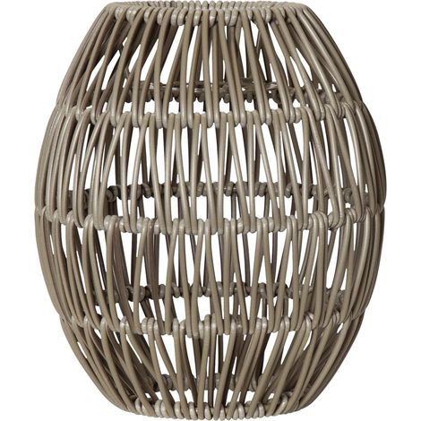 Star Trading Abat-jour tilleul, rotin, beige, E27, extérieur, 18 cm