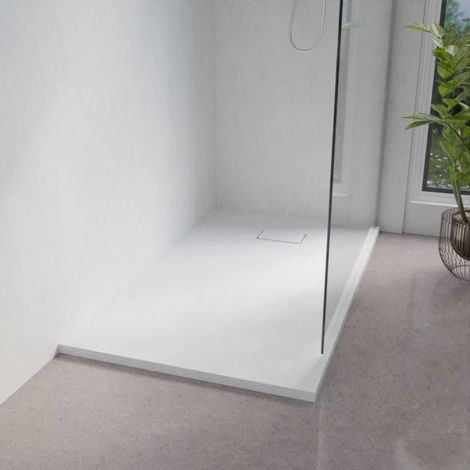 Receveur de douche 140x90 cm extra plat - SAPHIR- Blanc (1/5)