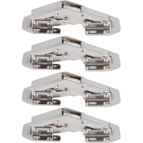 4 charnières d'armoire en forme de pont pour meuble de cuisine, placard ou penderie (1/5)