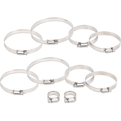 Collier de serrage 304 inox résistant corrosion, lot de 25 pinces à tuyau, fixations américaines, outil de serrage robuste (1/5)