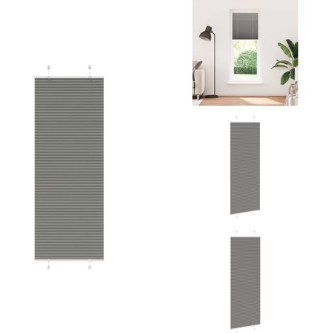 Plissee Anthrazit 80x200 cm Stoffbreite 79,4 cm Polyester - Plissee - Plissees - Faltrollo - Jalousie (1/5)