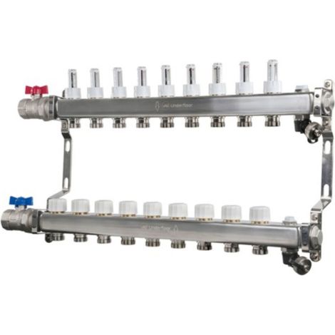 John Guest Speedfit UFH Euroconus Manifold BVAL 9 Port - JGUFHMAN9E For Heating