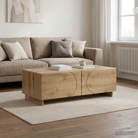 vidaXL Mesa de centro Roble artisan 102 x 50,5 x 35 cm (1/5)