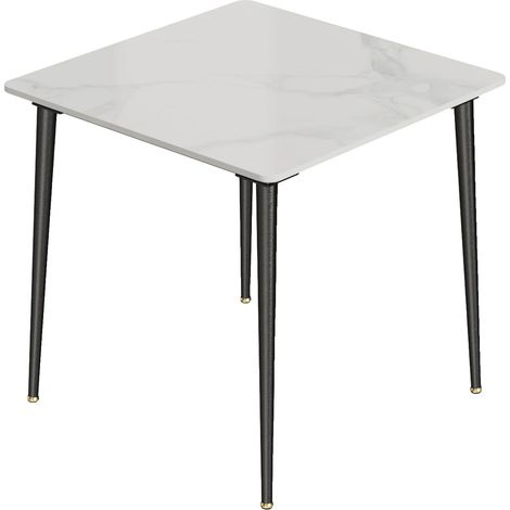 Table à manger, design moderne minimaliste, matériaux durables, Blanc Brillant (1/2)