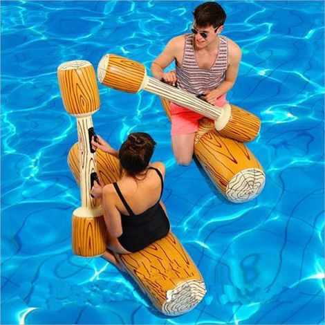 2-teiliges aufblasbares Schwimmset, Wassersportspiele für Erwachsene für Poolpartys, Verbinden Sie Ihre eigenen Schwimmhilfen zum Schwimmen (1/5)