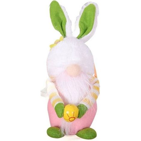 Lapin en Peluche de Pâques - Décoration Adorable 25 cm, Parfait pour vosFestivités (1/4)
