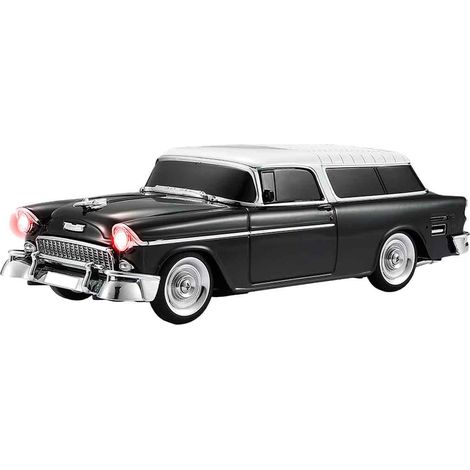 Retro-Bluetooth-Lautsprecher im Vintage-Stil von 1955, tragbares Soundsystem, 7,6 x 23,1 x 7,9 cm, Schwarz (1/5)