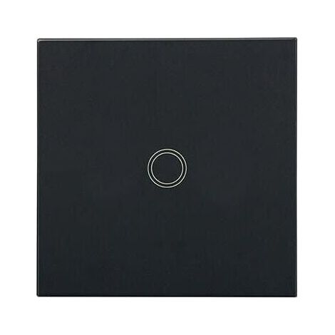 Light Switch, 1 Channel 1 Way Black Wall Touch Switch with LED Indicator, Tempered Glass Panel Light Switch, No Neutral Wire (Max Load: 500W) MUMU (1/4)