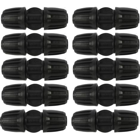10 pièces Connecteurs Droits pour Système d'Irrigation Goutte à Goutte, Raccords pour Tuyau d'Eau PE de 16mm, Tuyau d'eau Goutte à Goutte système d'irrigation, pour Jardinage, Agriculture et Serres (1/5)