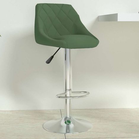 vidaXL Tabouret de bar Vert foncé Velours (1/5)