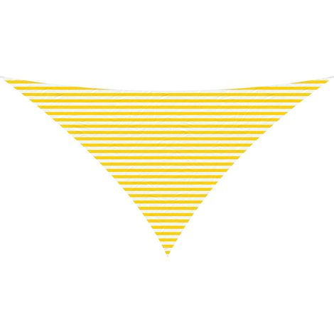 Toldo Vela de Sombra Amarillo y blanco 7 x 5 x 5 m vidaXL