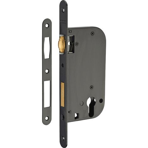 Thirard – Serrure à mortaiser à rouleau pour cylindre européen – Axe 50 mm – Acier époxy noir – Sécurité renforcée – Pose à encastrer (1/2)