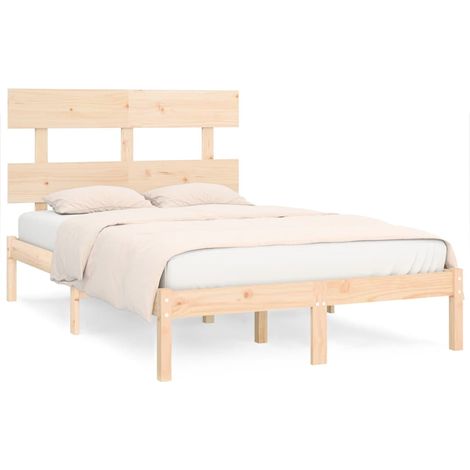 Maison Exclusive - Cadre de lit sans matelas 160x200 cm bois massif (1/5)