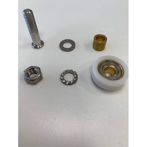 Roulette de défilement pour cabine de douche RIC353 – Groupe coulissant complet – Pour AMERICAN UP box – Diamètre adaptable – Samo